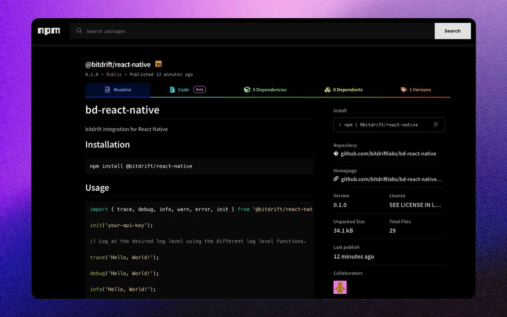 Announcing React Native Support - bitdrift Blog