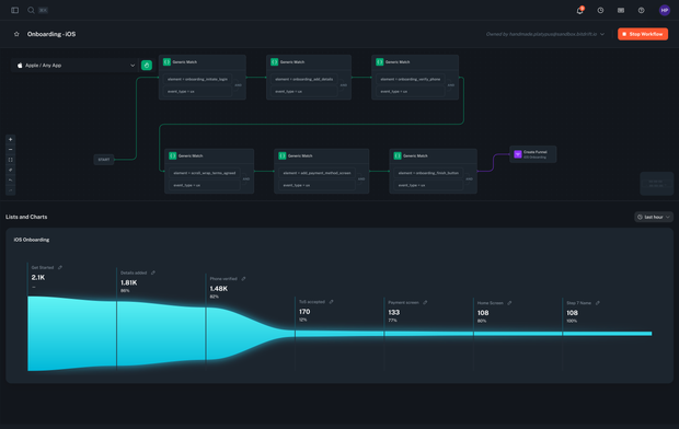 Screenshot of a workflow without a timeout